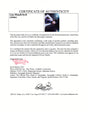 Certificate of authenticity – Liza Minelli – Liza Minelli signed photograph