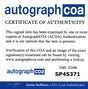 Certificate of authenticity – Pamela Hensley – Buck Rogers signed photograph