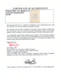Certificate of authenticity – Princess Diana – Princess Diana rare signature on card with transmital letter