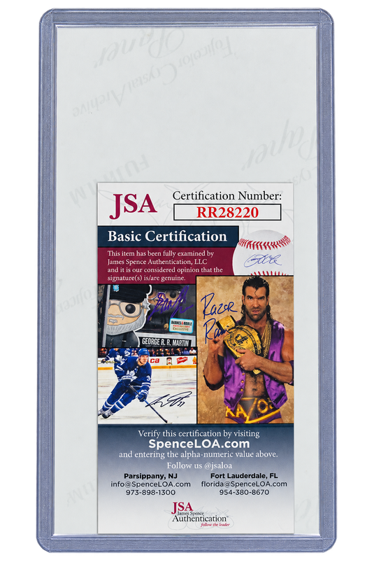 Certificate of authenticity – Ralph Macchio, Billy Zabka & Martin Kove – Signed 12 × 18 "Danielson" photo